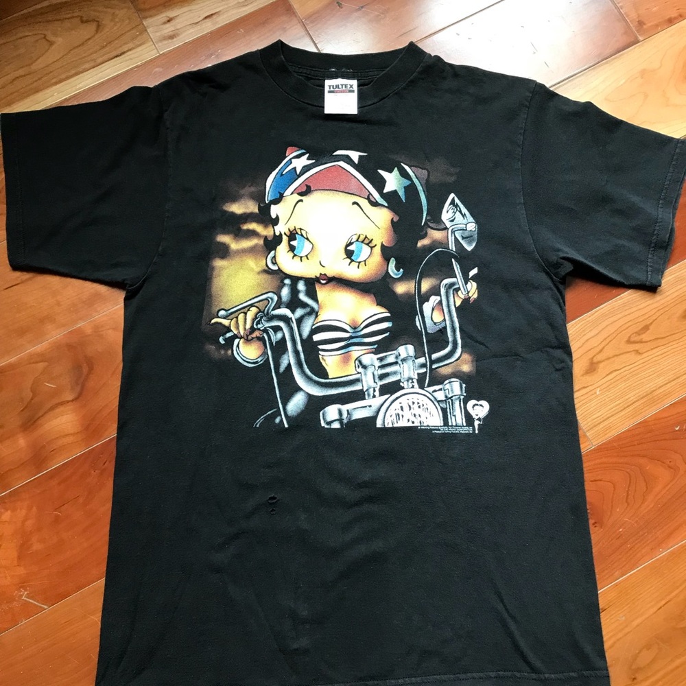 *VINTAGE* Betty Boop biker tee *RARE*